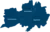 Landkarte der Region mit den Städten Hückeswagen, Wermelskirchen und Wipperfürth auf dunklem Hintergrund.